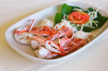 buharda pişmiş Yengeç