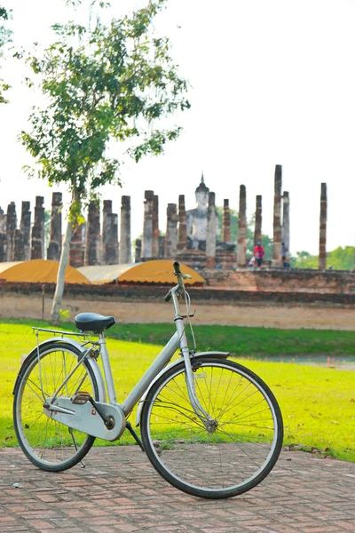 Fahrrad im historischen Park — Stockfoto