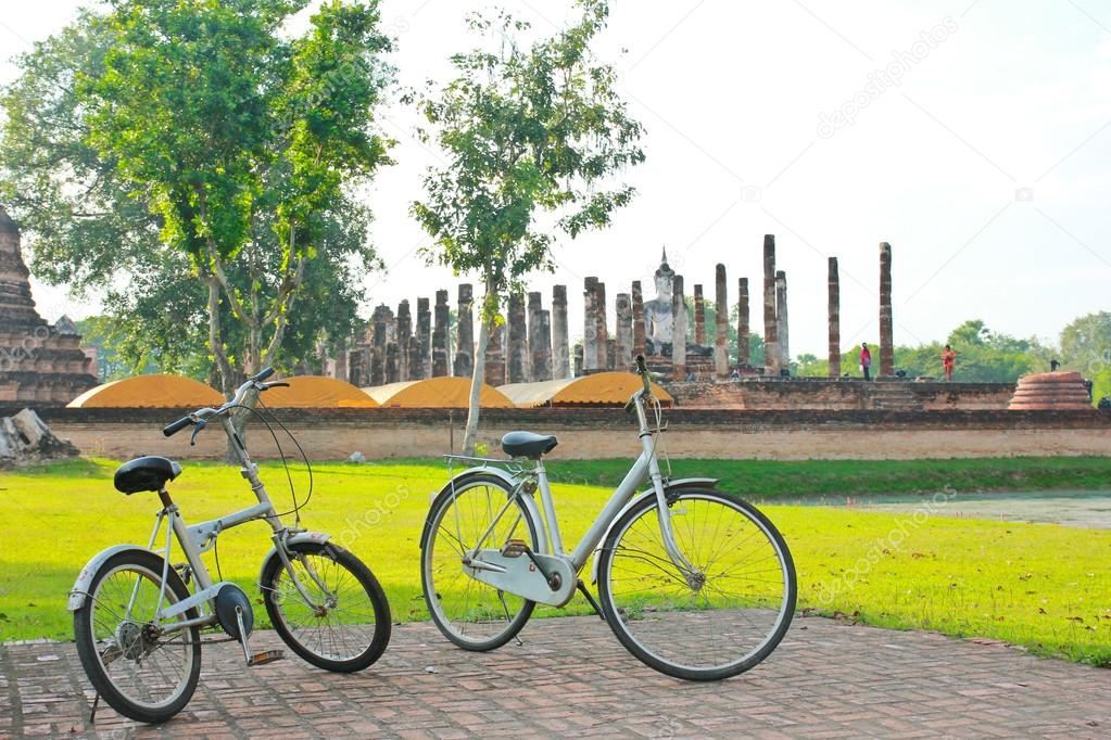 Bicycle in historical park