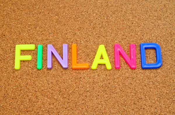 Finlande en lettres de jouets — Photo