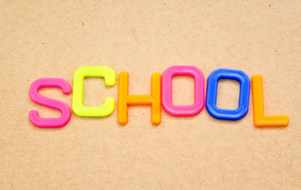 School in toy letters — Stock Photo, Image