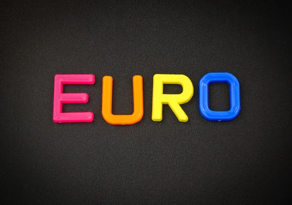 Euro em letras de brinquedo — Fotografia de Stock