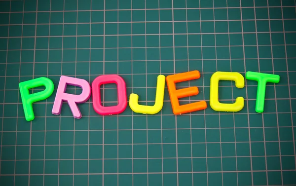 Project in toy letters — Stock Photo, Image