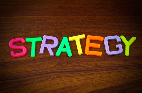 Strategy in colorful letters — Stock Photo, Image