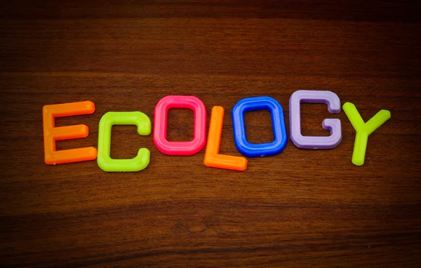 Ecología en letras coloridas —  Fotos de Stock