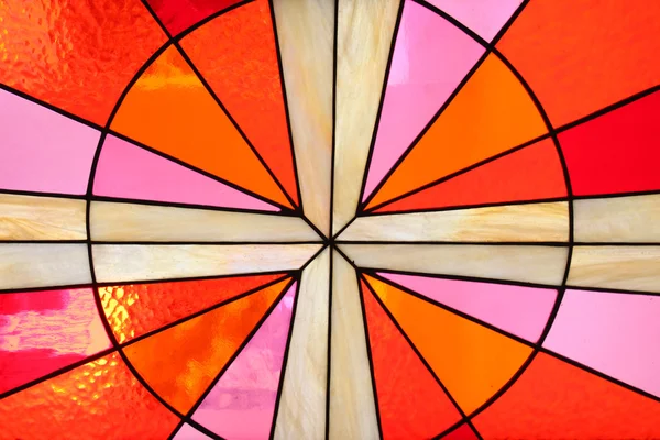 Janela de vidro na igreja — Fotografia de Stock