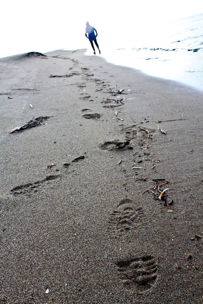 Pasos en la playa —  Fotos de Stock