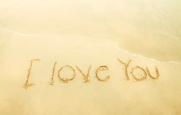 Te amo en la playa — Foto de Stock