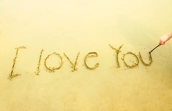 Te amo en la playa — Foto de Stock