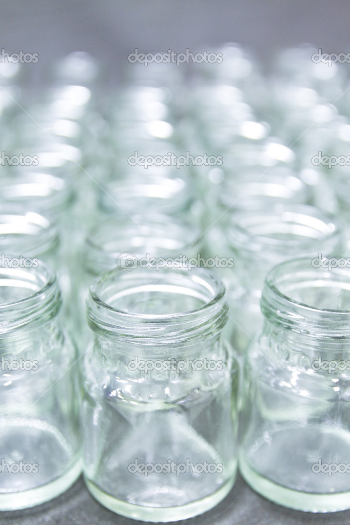 Empty glass jar