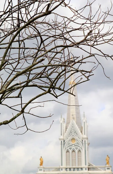 Árbol e iglesia —  Fotos de Stock