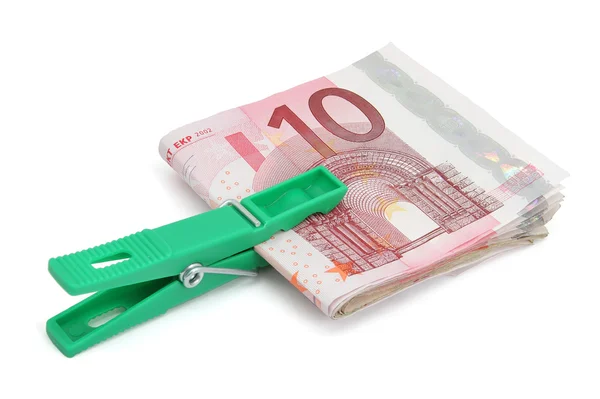 Wad of ten euros bills — Stock Photo, Image