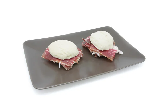 Spanish ham sandwich — Stock Photo, Image