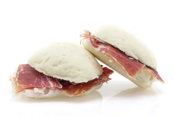 Spanish ham sandwich — Stock Photo, Image