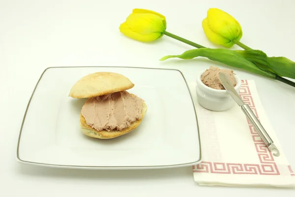 Бутерброд с фуа-гра — стоковое фото