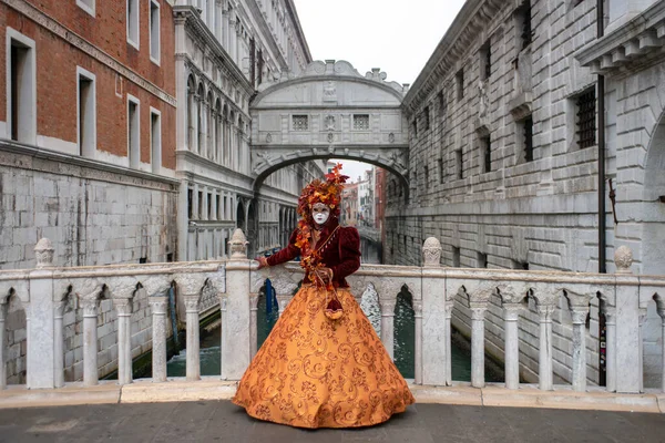 Karneval Der Einzigartigen Stadt Venedig Italien Venezianische Masken — Stockfoto