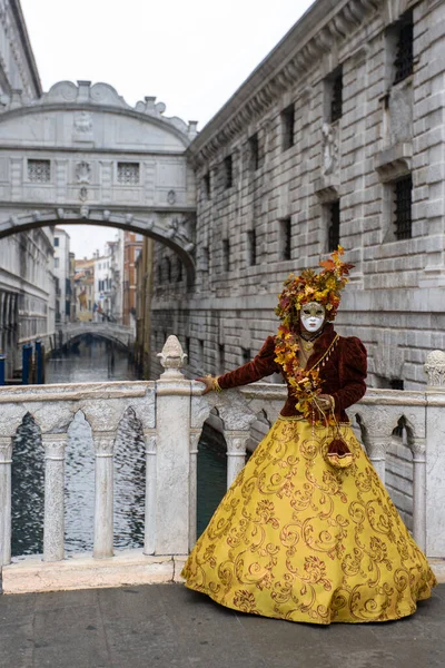 Karneval Der Einzigartigen Stadt Venedig Italien Venezianische Masken — Stockfoto