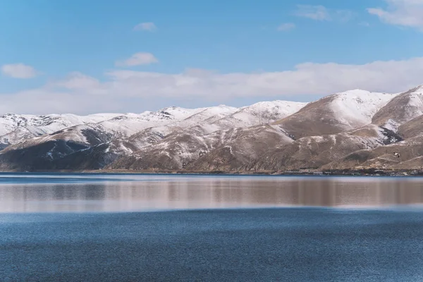 Mountain Lake District Snö Landskap — Stockfoto