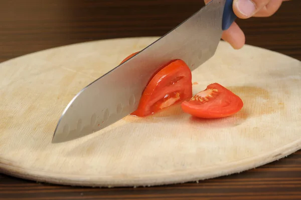 Tomaten Een Houten Achtergrond Stilleven — Stockfoto