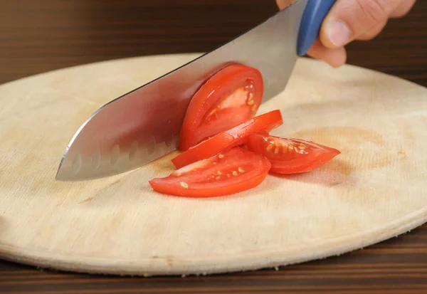 Tomaten Auf Einem Hölzernen Hintergrund Stillleben — Stockfoto