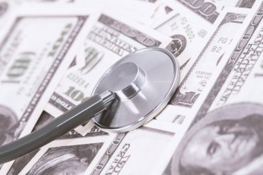 stetoskop para arka planda - tıp kavramı