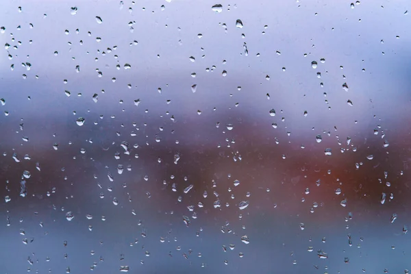 Regentag Mit Regentropfen Fenster — Stockfoto