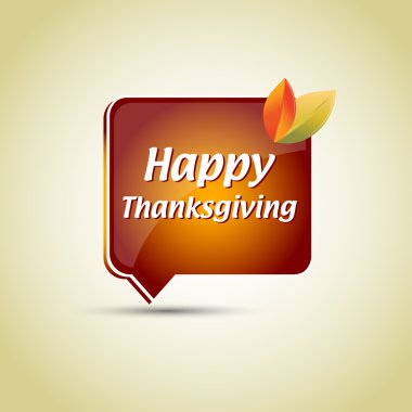 Şükran günü konuşma balonu