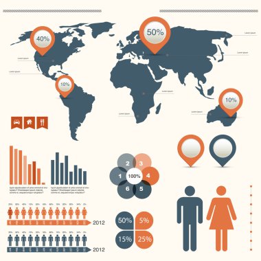 Dünya Haritası ile ayarla infographics