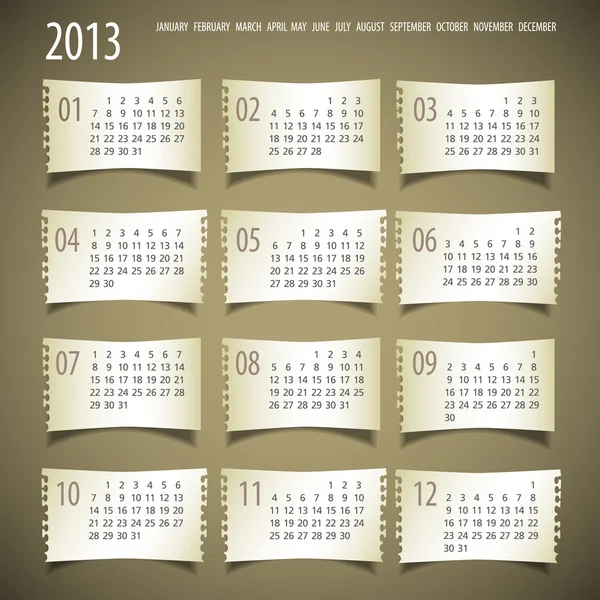 Calendario del año 2013 —  Fotos de Stock