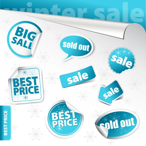 Set of winter sale elements) — Stockfoto