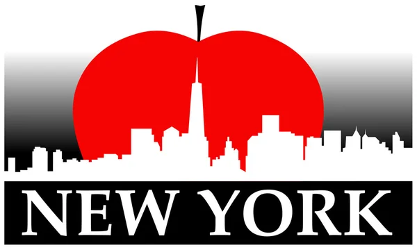 New York Big Apple — Stock vektor