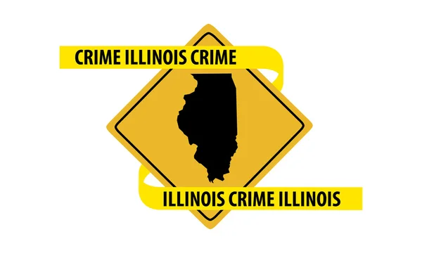 Crime de Illinois — Vetor de Stock