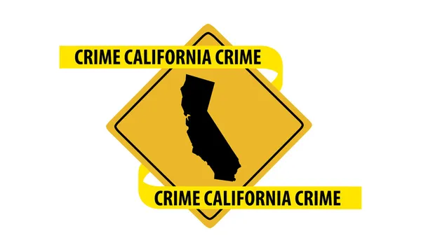 Crimen en California — Vector de stock