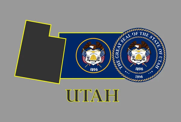Utah — Vettoriale Stock