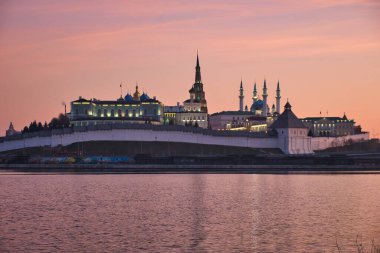 Kazan Kremlin gün batımında.