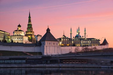 Kazan Kremlin gün batımında.