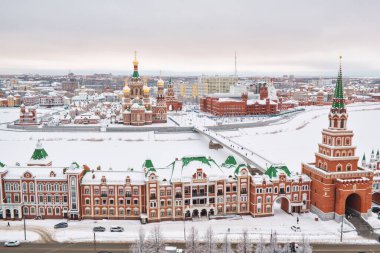 Kuş gözlü Yoshkar-Ola. Kış 2021.