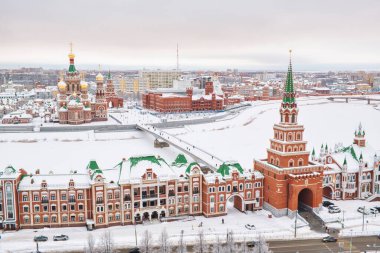 Kuş gözlü Yoshkar-Ola. Kış 2021.