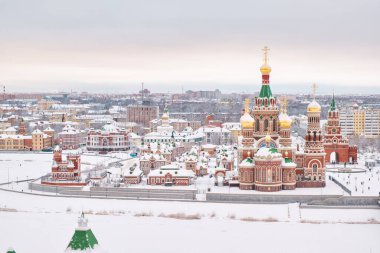 Kuş gözlü Yoshkar-Ola. Kış 2021.