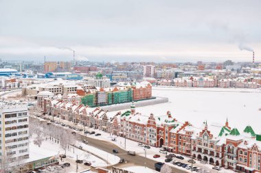 Kuş gözlü Yoshkar-Ola. Kış 2021.