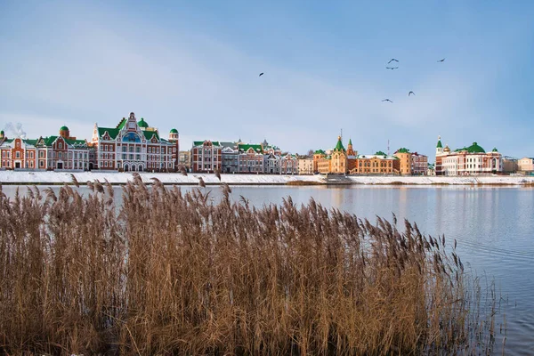 Yoshkar Ola 2021 Sonbaharında Amsterdam Seti Voskresenskaya Embankment — Stok fotoğraf