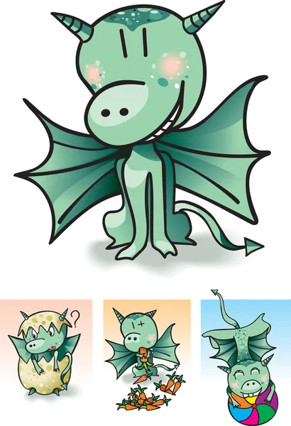 Dragón pequeño — Vector de stock