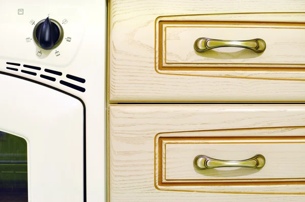 Detail kitchen counter and stove — Stock Photo, Image