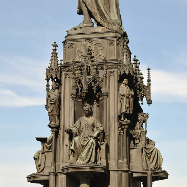 Detail bronze statue from Charles IV, Prague — Stock Photo, Image