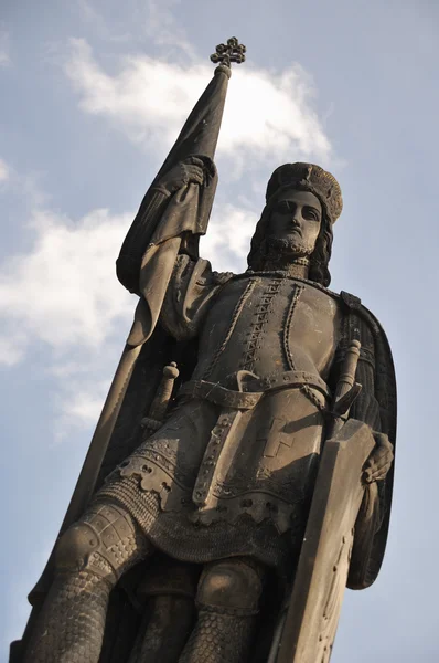 Estatuas de Wenceslao IV y Segismundo, emperadores del Sacro Imperio Romano Germánico, con San Norberto — Foto de Stock