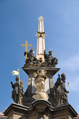 Prag - Barok sütun kutsal trinity ve st. vitus Katedrali