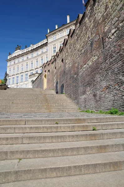 Praha - staré hradní schody — Stock fotografie