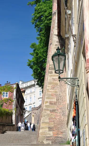 Praga, as escadas do castelo velho — Fotografia de Stock