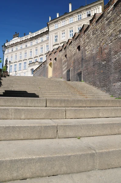 Prag, eski kale merdiven — Stok fotoğraf
