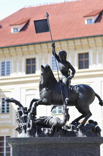 Statue des heiligen Georges, Prag — Stockfoto